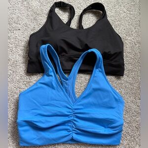 Women's Black and Blue Sports Bras